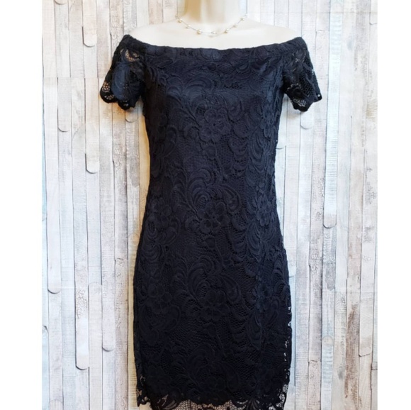 ambiance black lace dress